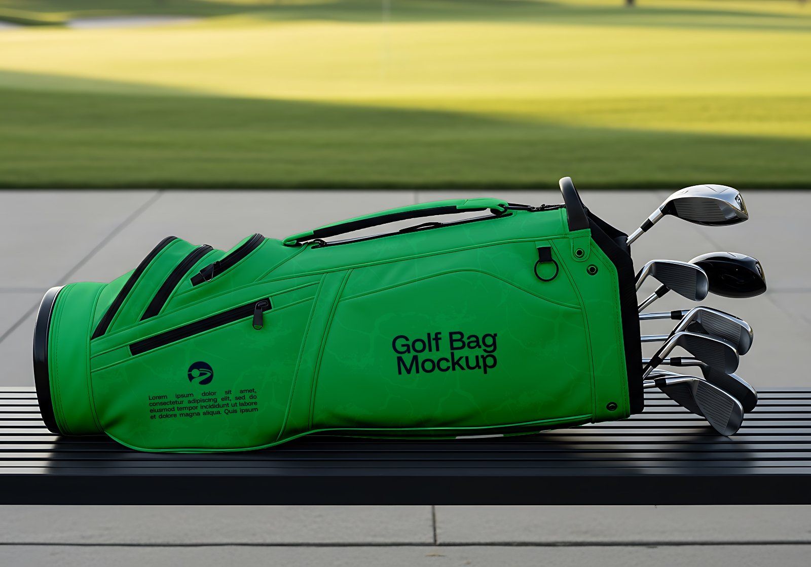 Premium Branding Green Pro Golf Mockup