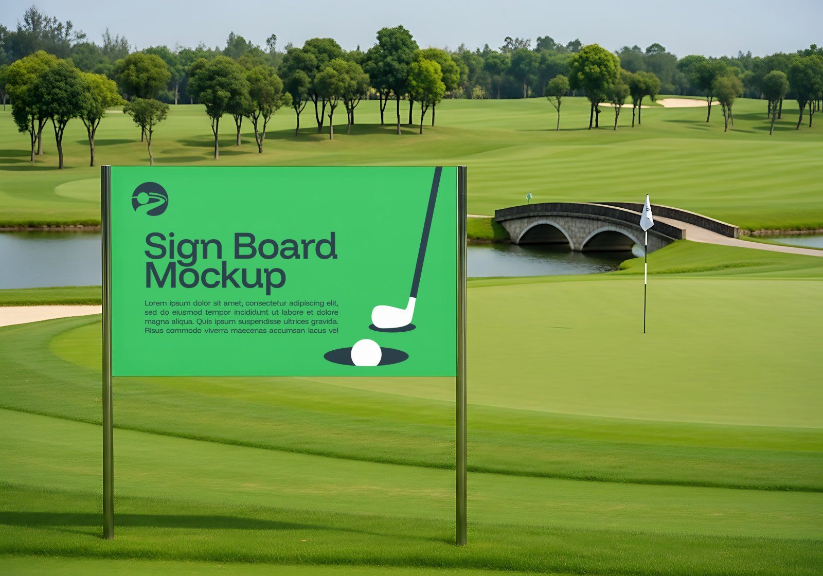 Premium Branding Green Pro Golf Mockup