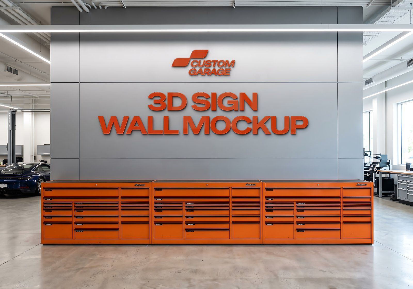Ultimate Car Modification Shop Branding Mockup Bundle – 15 Premium PSD Scenes for Automotive & Tunin