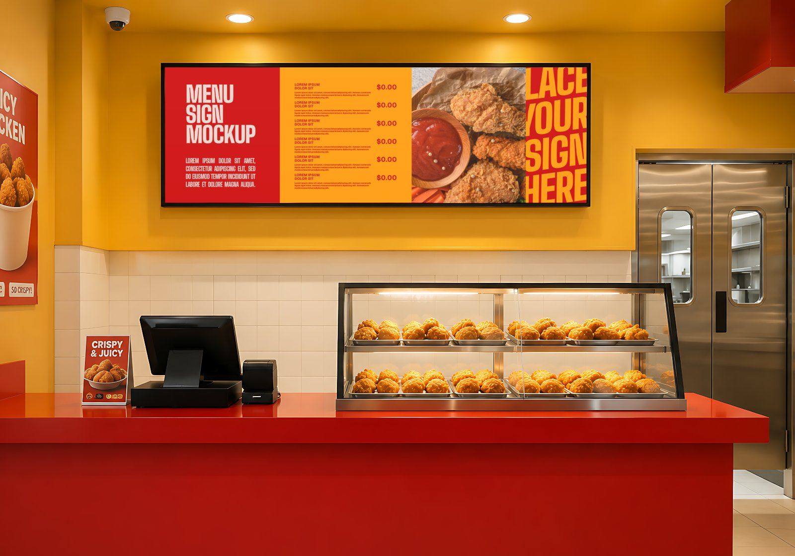 Premium Branding Red Orange Coffee Shop Mockup — image 4