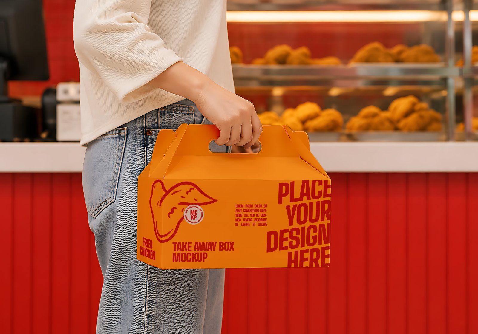 Premium Branding Red Orange Coffee Shop Mockup — image 13