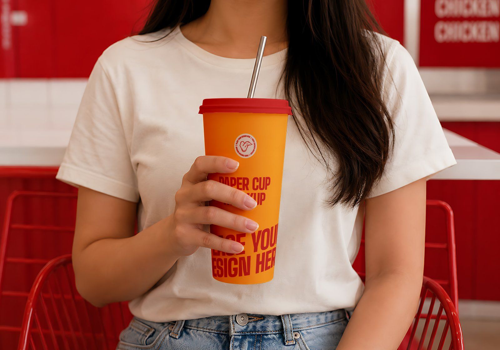 Premium Branding Red Orange Coffee Shop Mockup — image 15