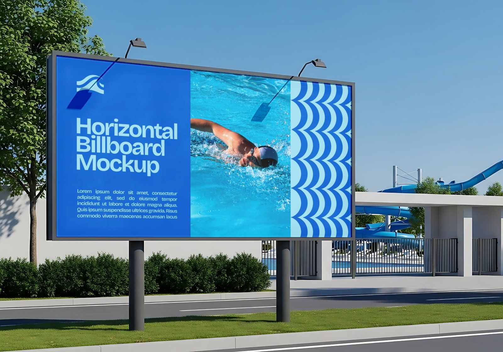 Swimming Pool Mockup Bundle – 15 PSD Templates for Aquatic Center & Sport Branding