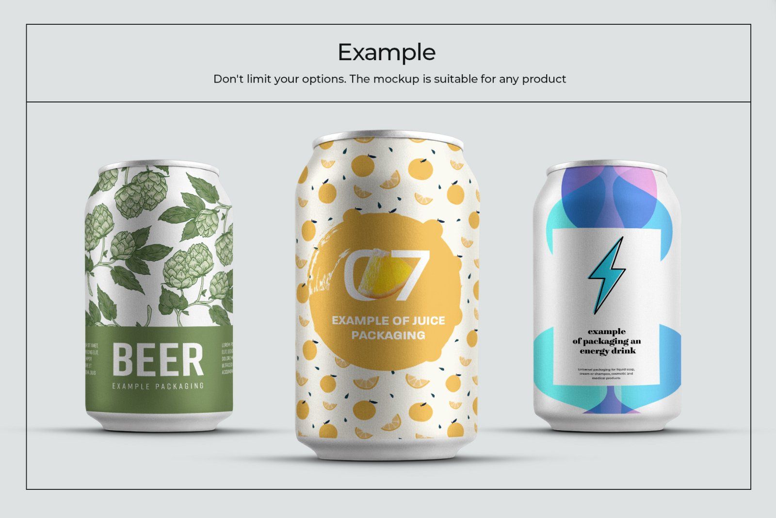 8 Mockups Aluminium Can