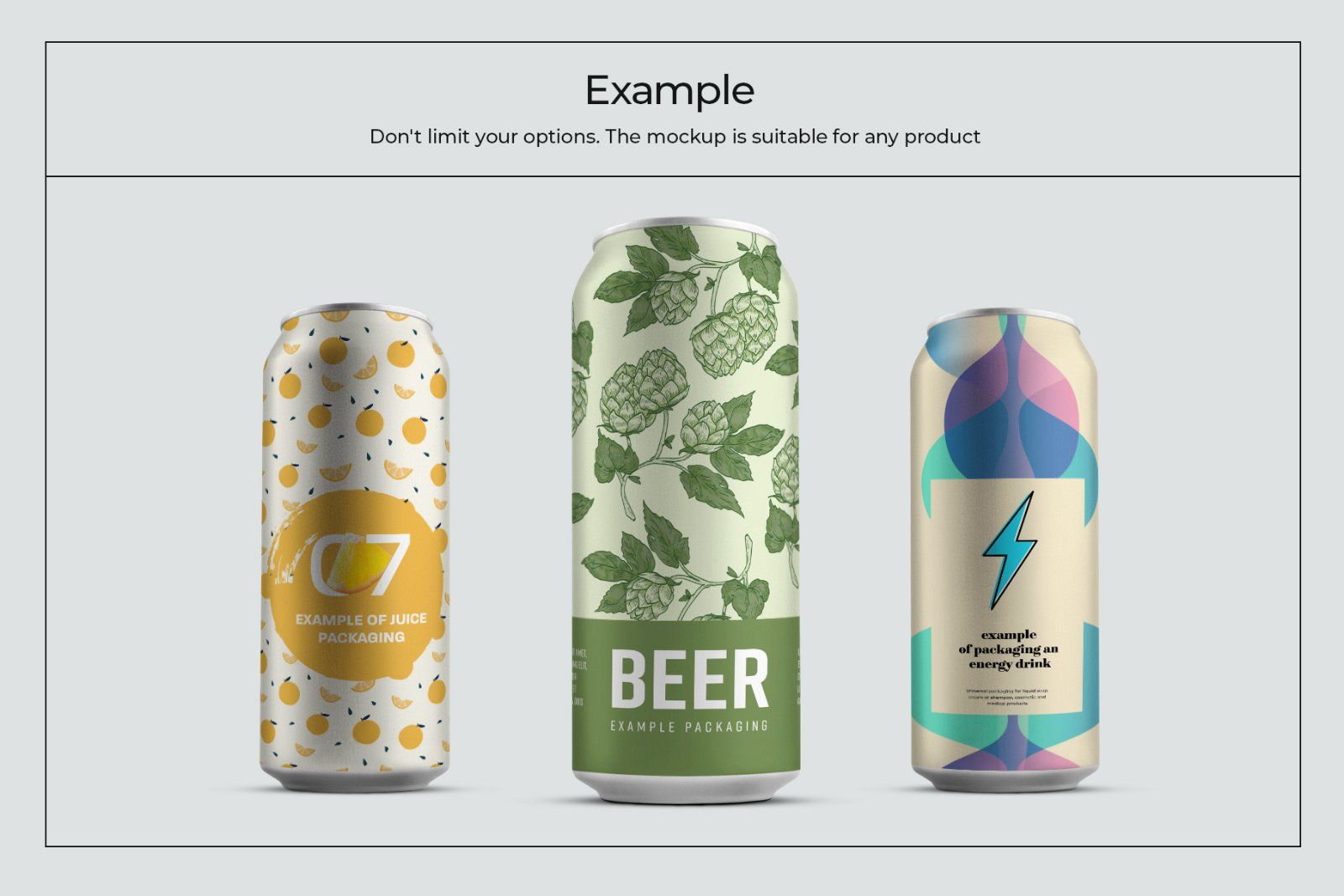8 Mockups Aluminium Can 500 Ml