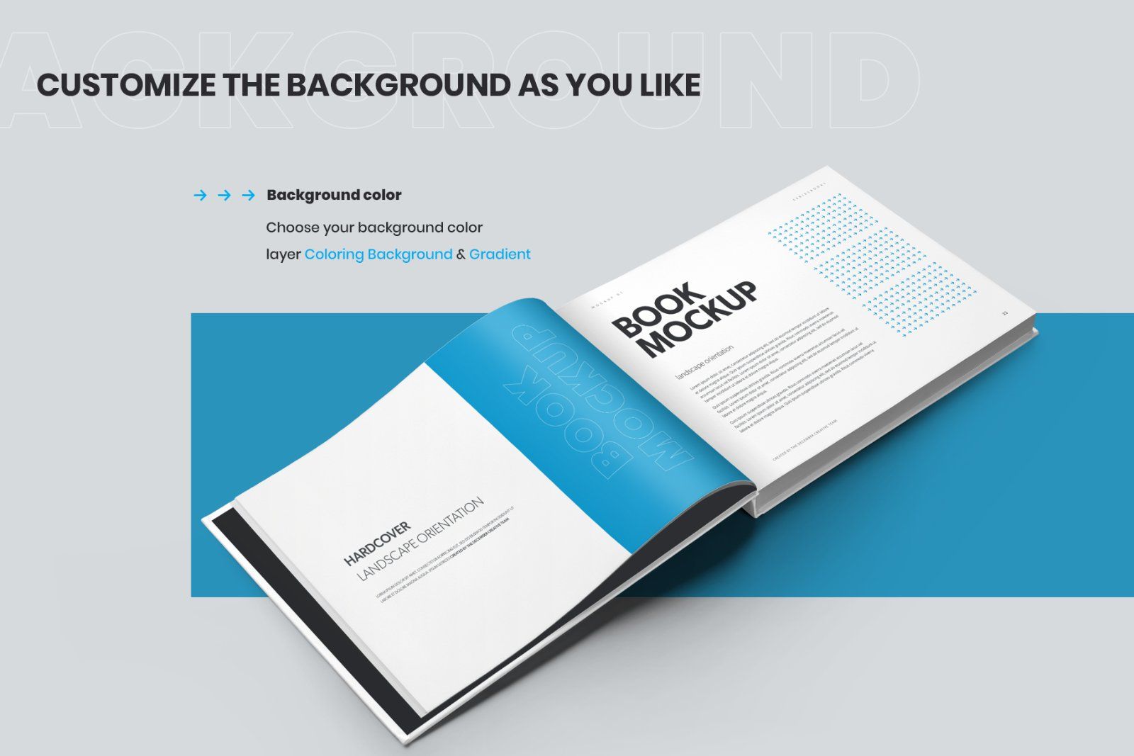 8 Book Mockups Hard Cover Landscape Oriantation