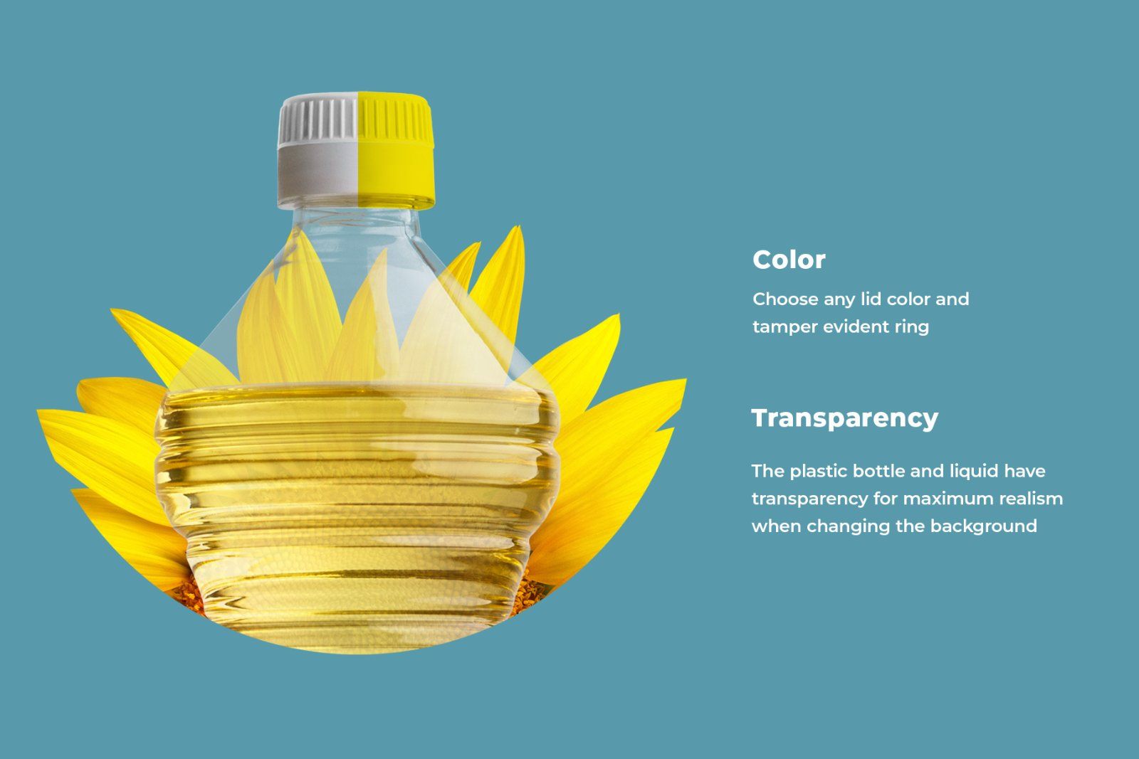 5 Mockups Plastic Sunflower Oil Bottles — image 7
