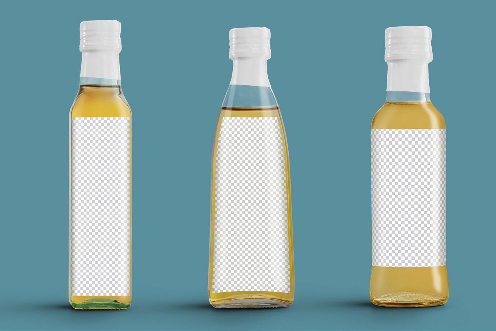 3 Mockups Glass Bottles Sunflower Oil — image 7