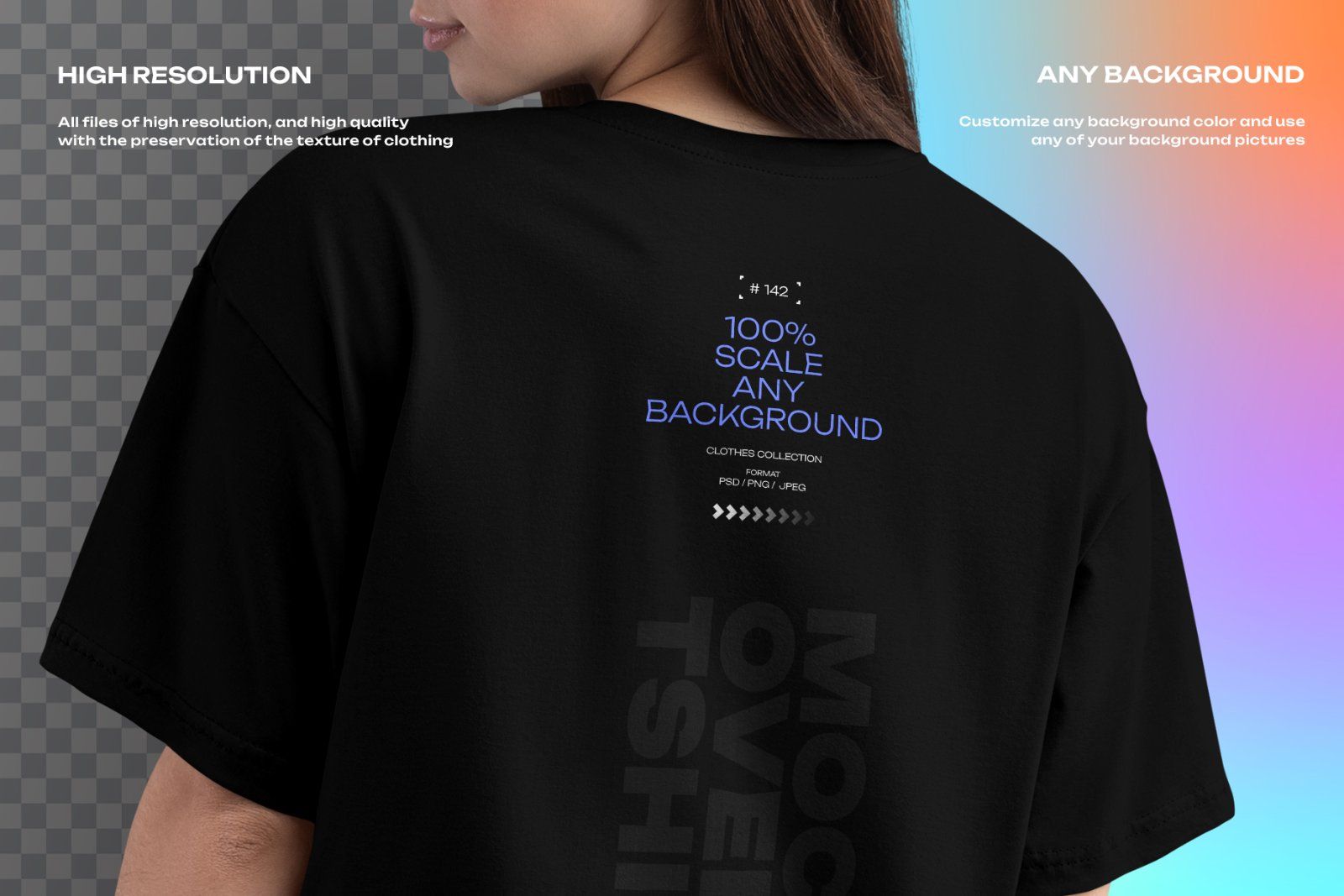 5 Mockups Woman Oversize T-Shirt. vol.02