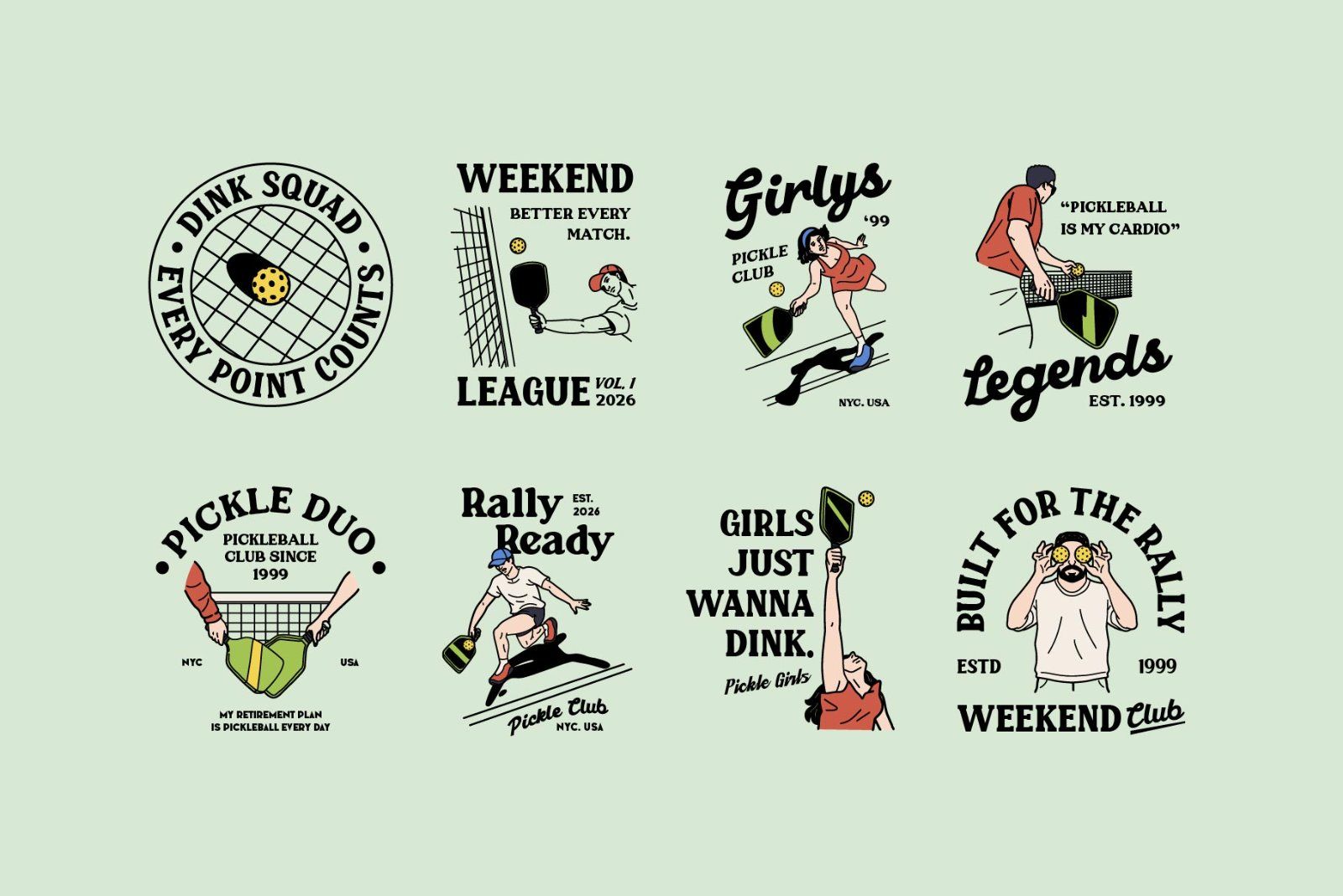 Retro Pickleball Graphic — image 8