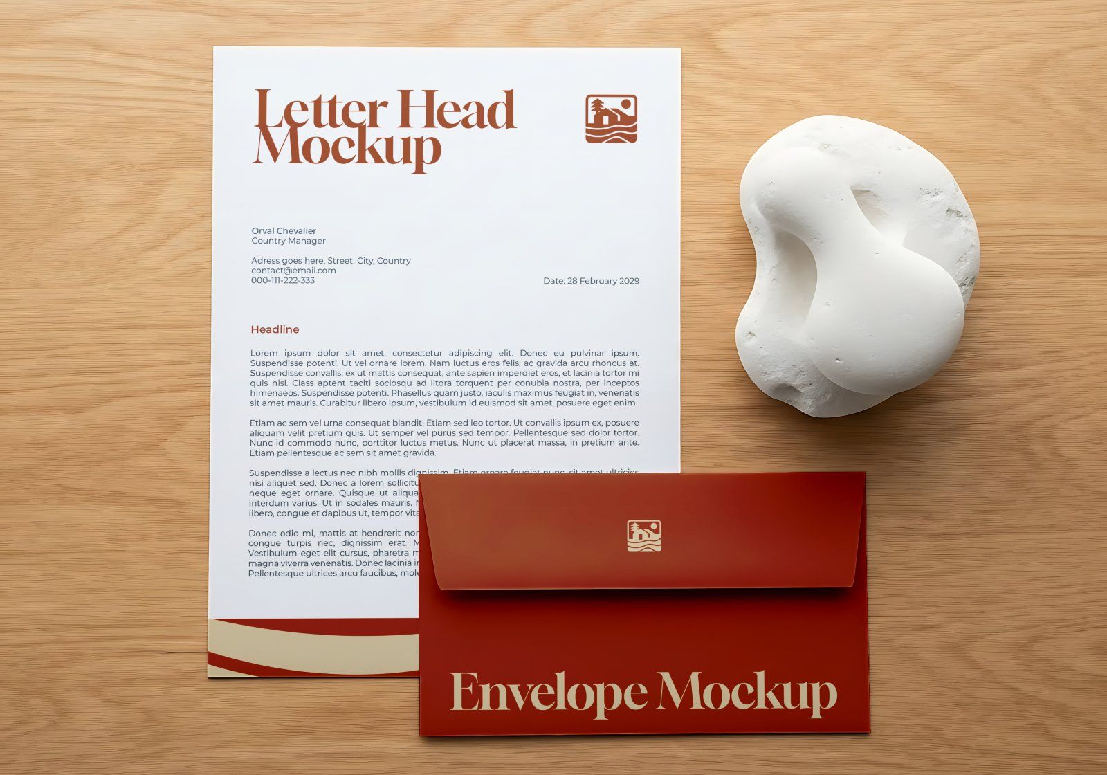 Premium Branding Villa Aesthetic Mockup