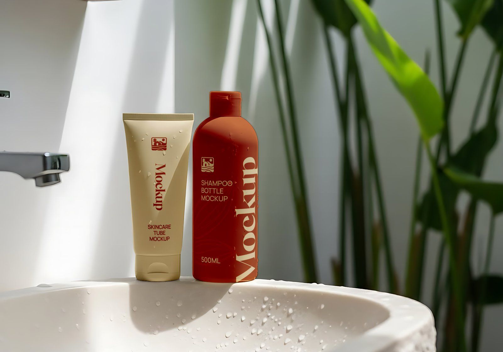 Premium Branding Villa Aesthetic Mockup