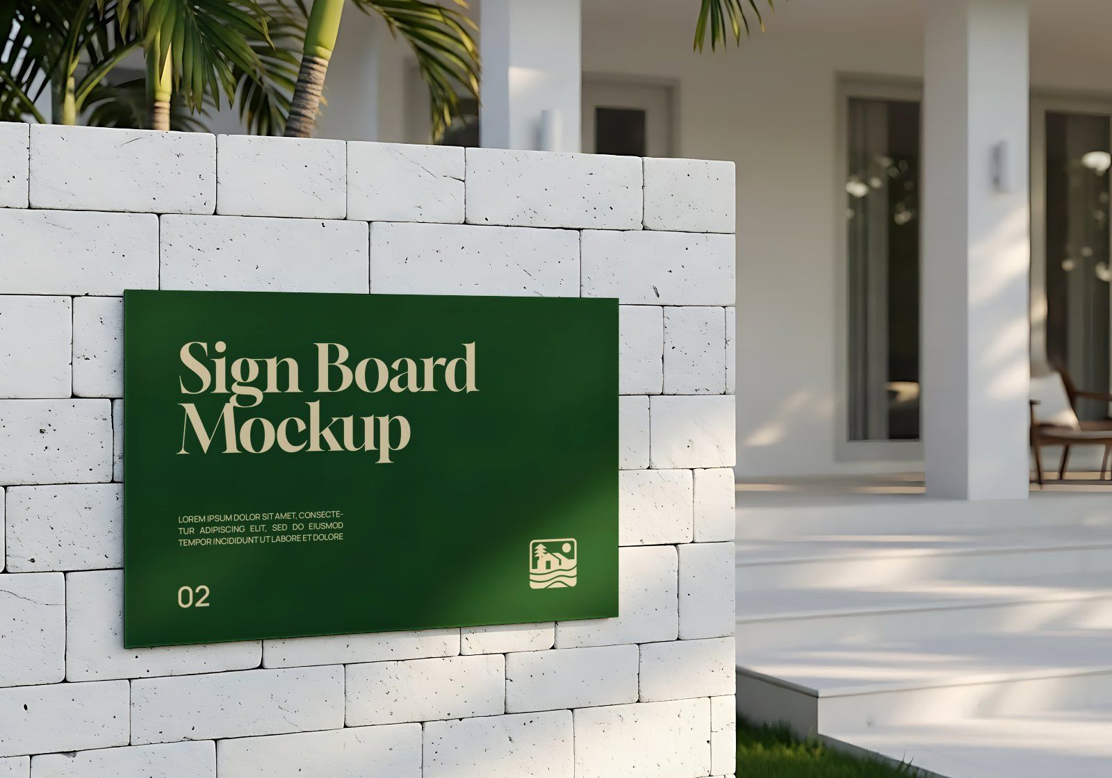 Premium Branding Villa Aesthetic Mockup