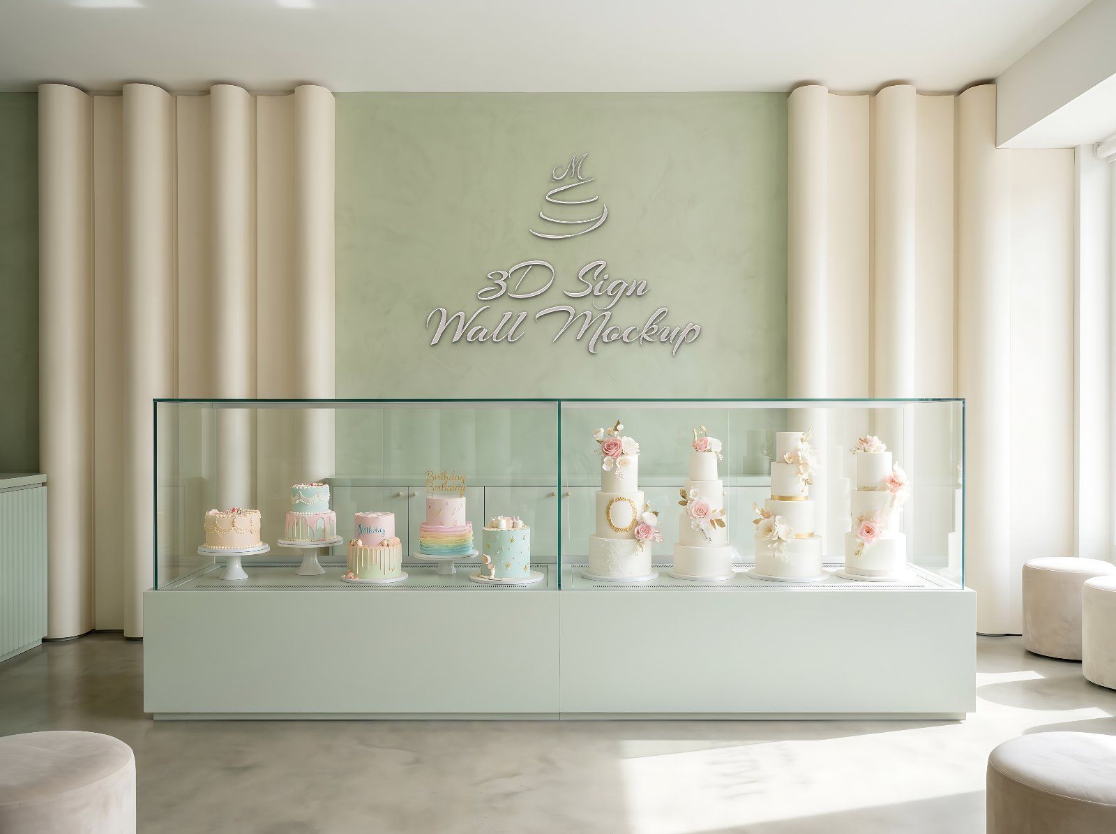 Premium Custom Cake Shop Branding Mockup Bundle – 15 Aesthetic PSD Scenes for Bakery & Patisserie Id