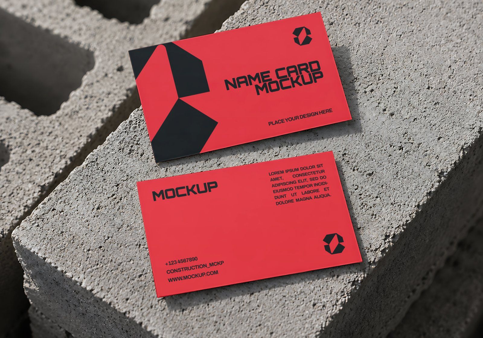 Premium Branding Red Constractor Mockup