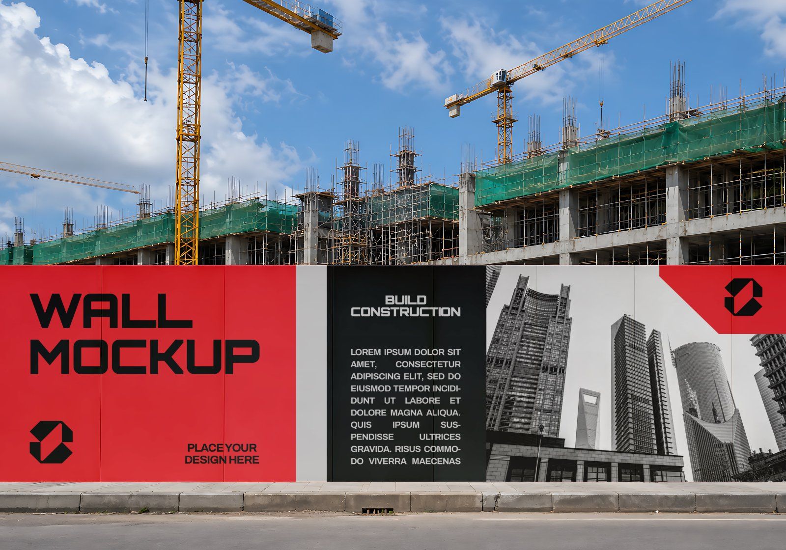 Premium Branding Red Constractor Mockup