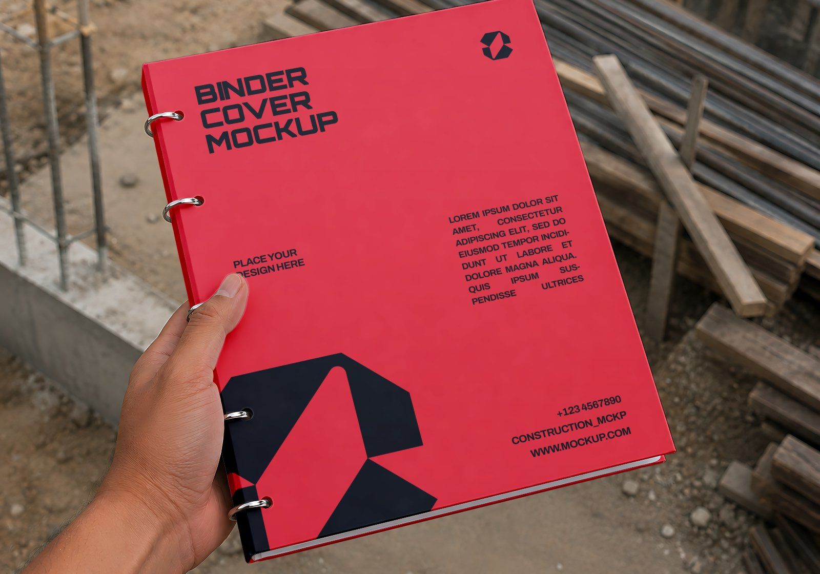 Premium Branding Red Constractor Mockup