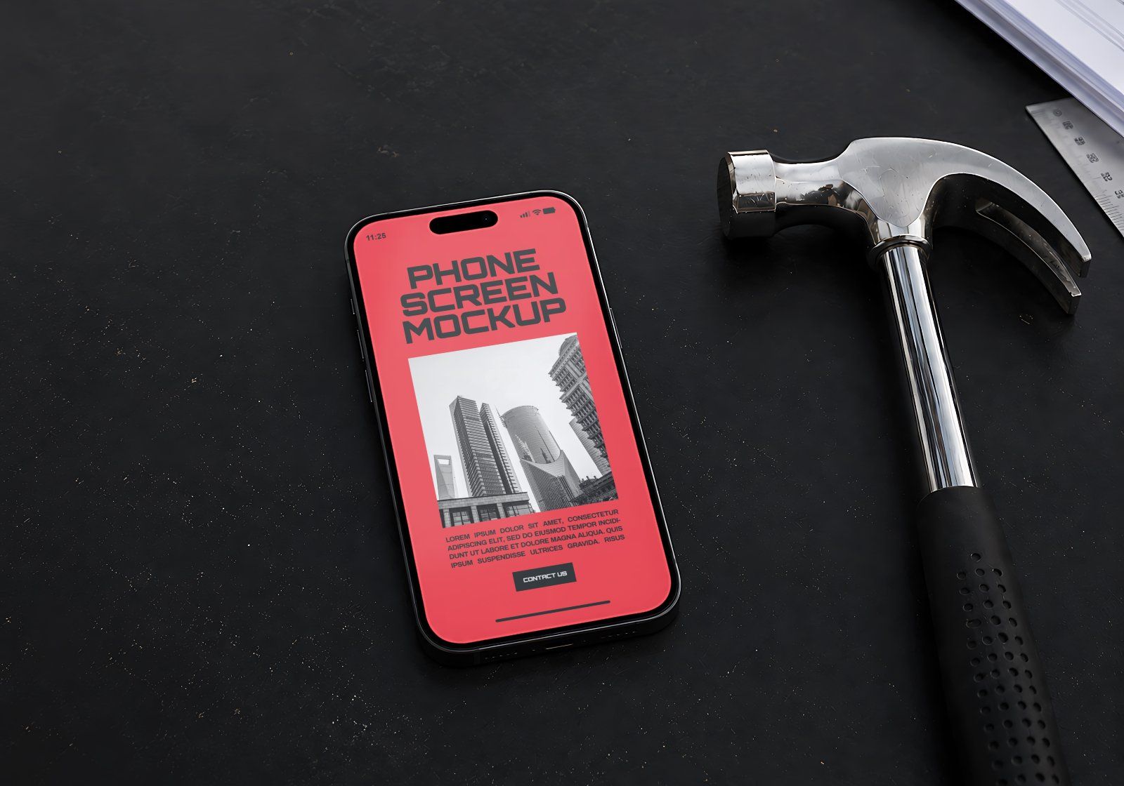 Premium Branding Red Constractor Mockup