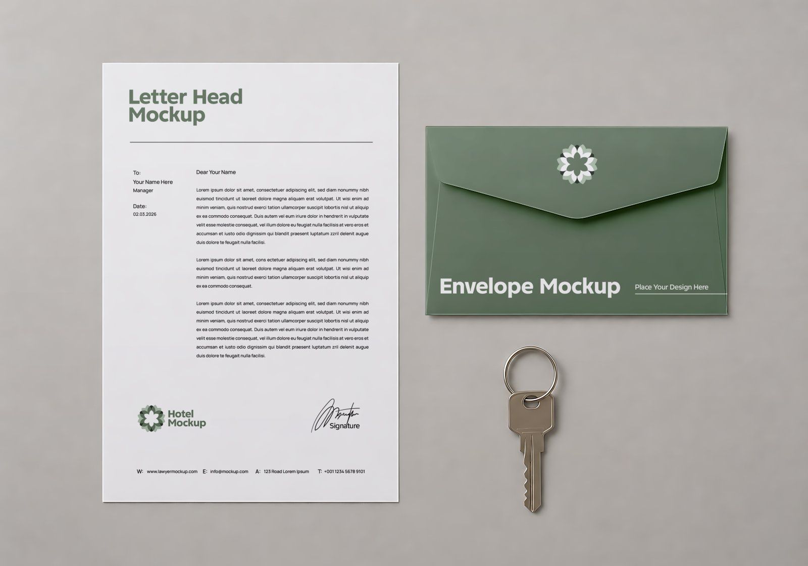 Premium Branding Light Green Hotel Mockup — image 11
