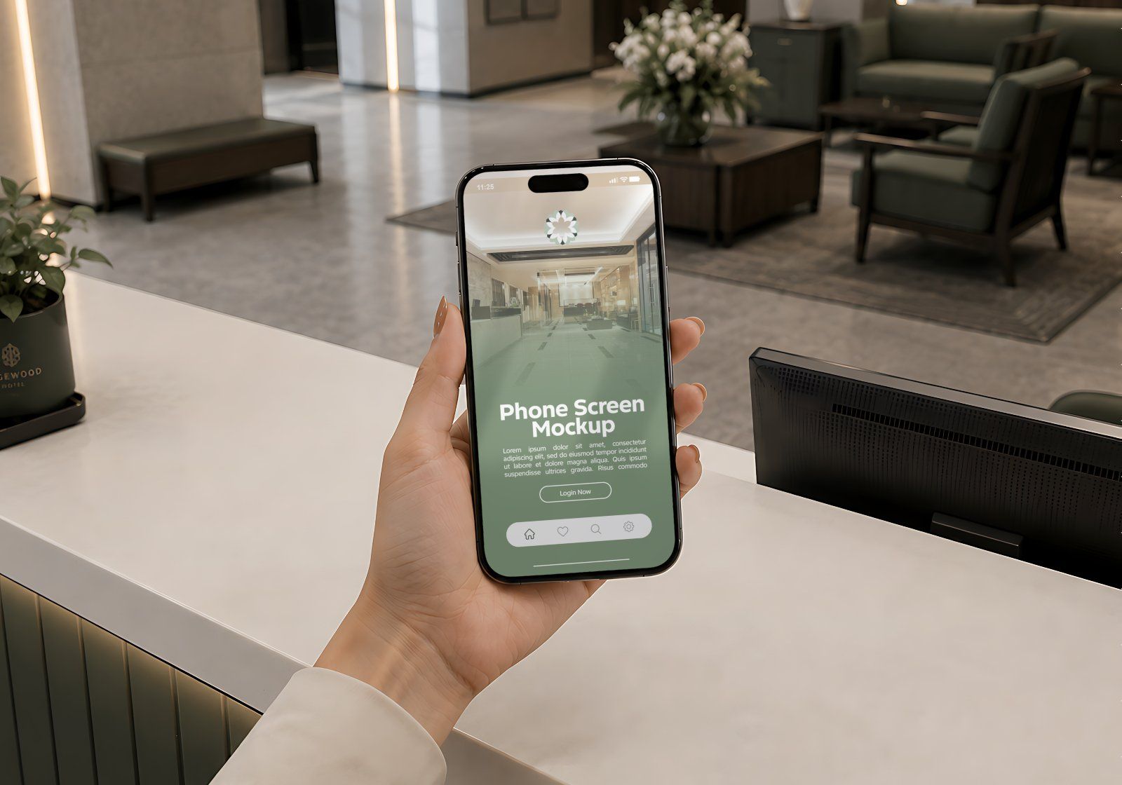 Premium Branding Light Green Hotel Mockup — image 12