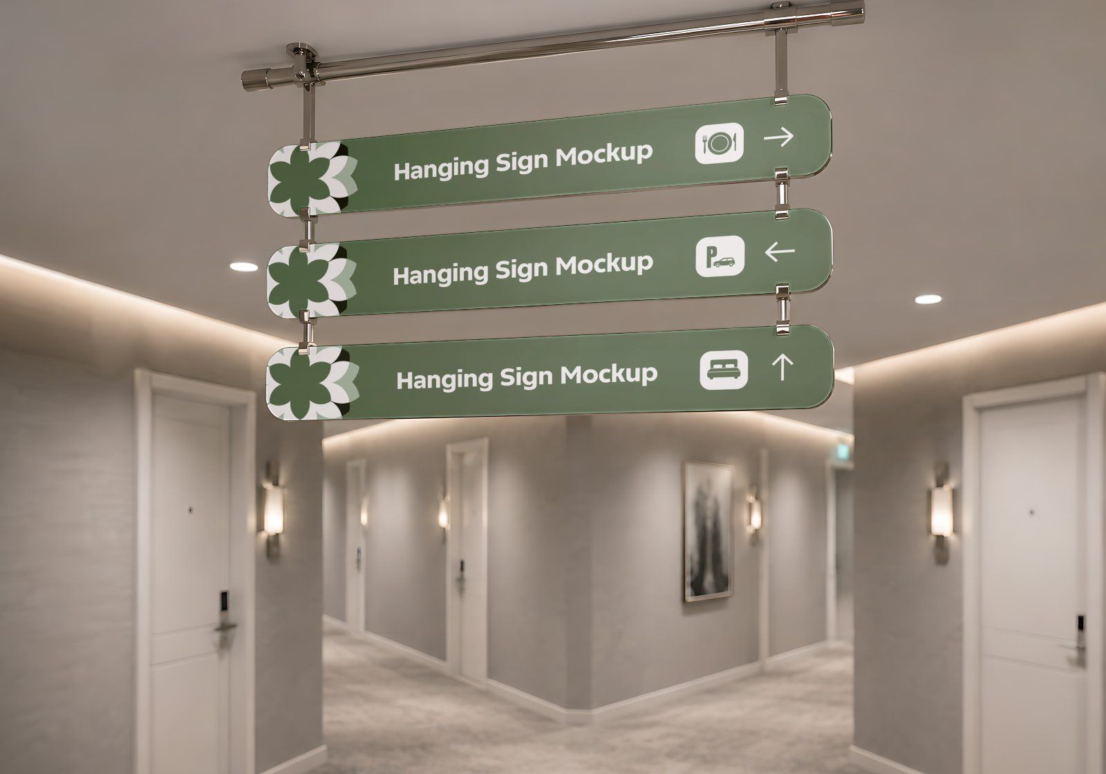 Premium Branding Light Green Hotel Mockup — image 13