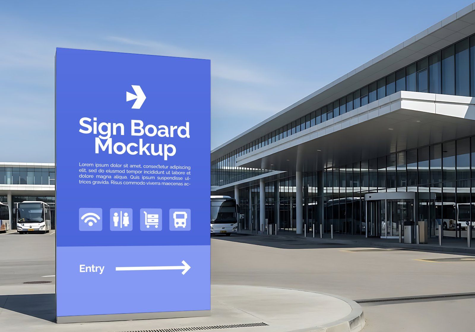 Premium Branding Bus Transportation Mockup