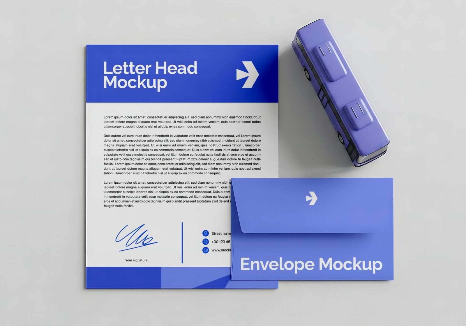 Premium Branding Bus Transportation Mockup