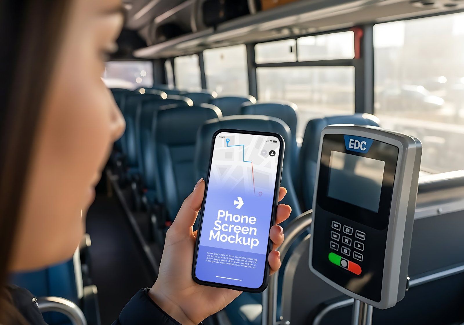 Premium Branding Bus Transportation Mockup