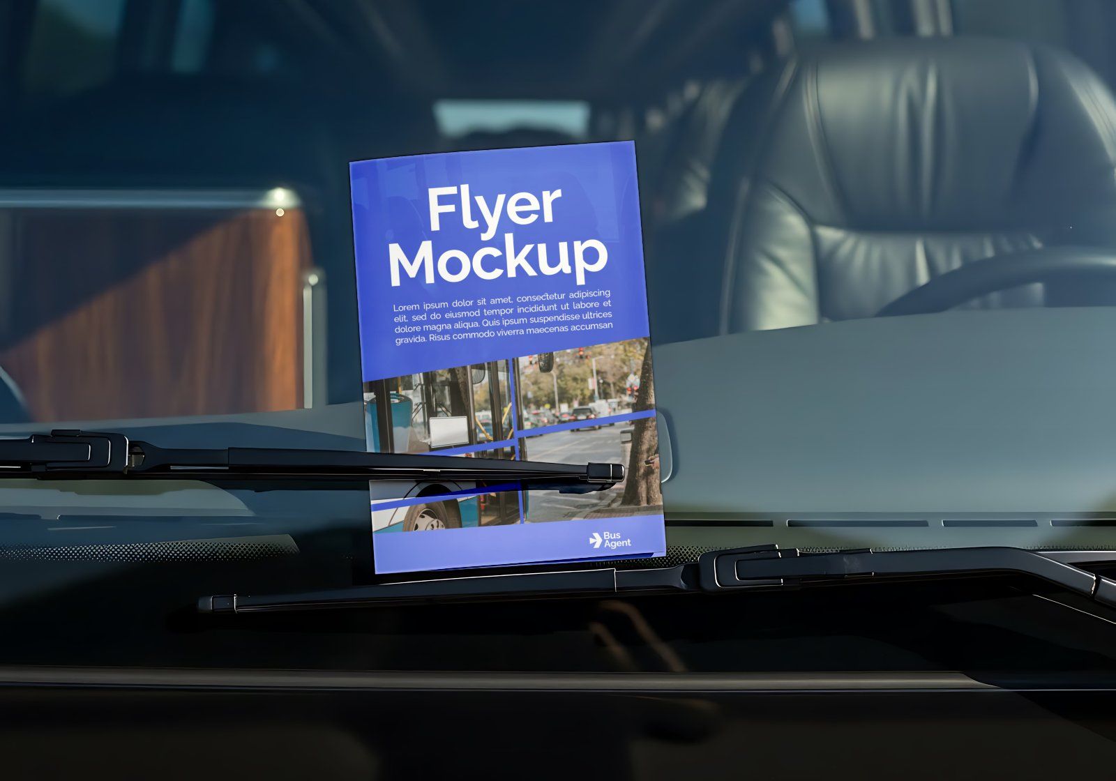 Premium Branding Bus Transportation Mockup