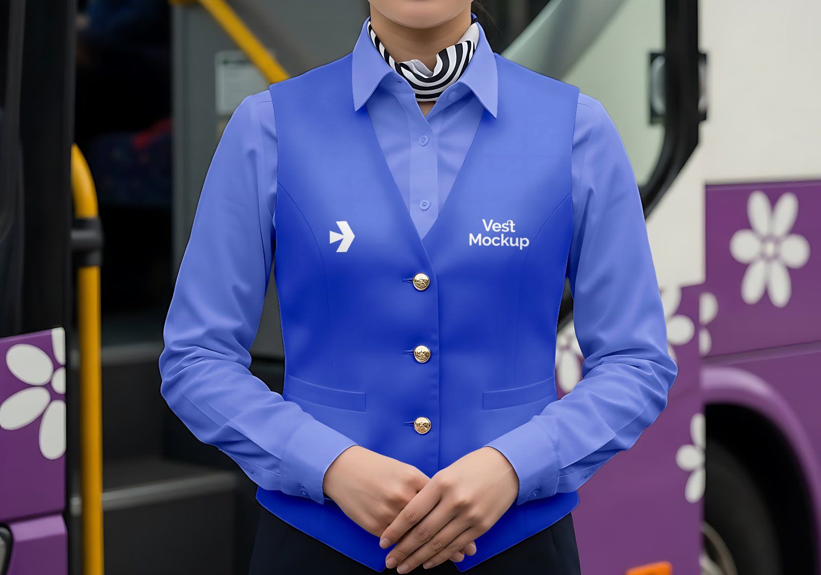 Premium Branding Bus Transportation Mockup