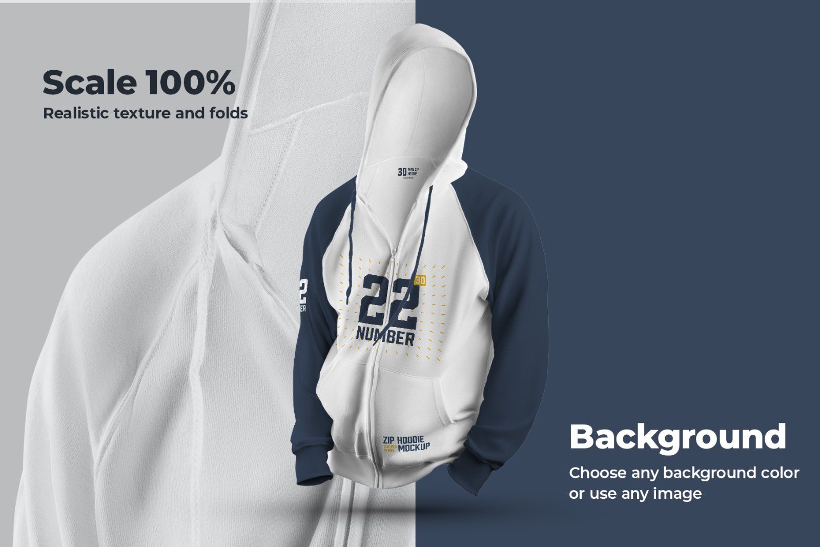 10 Men's Zip Hoodie Mockups 3D Style — image 8
