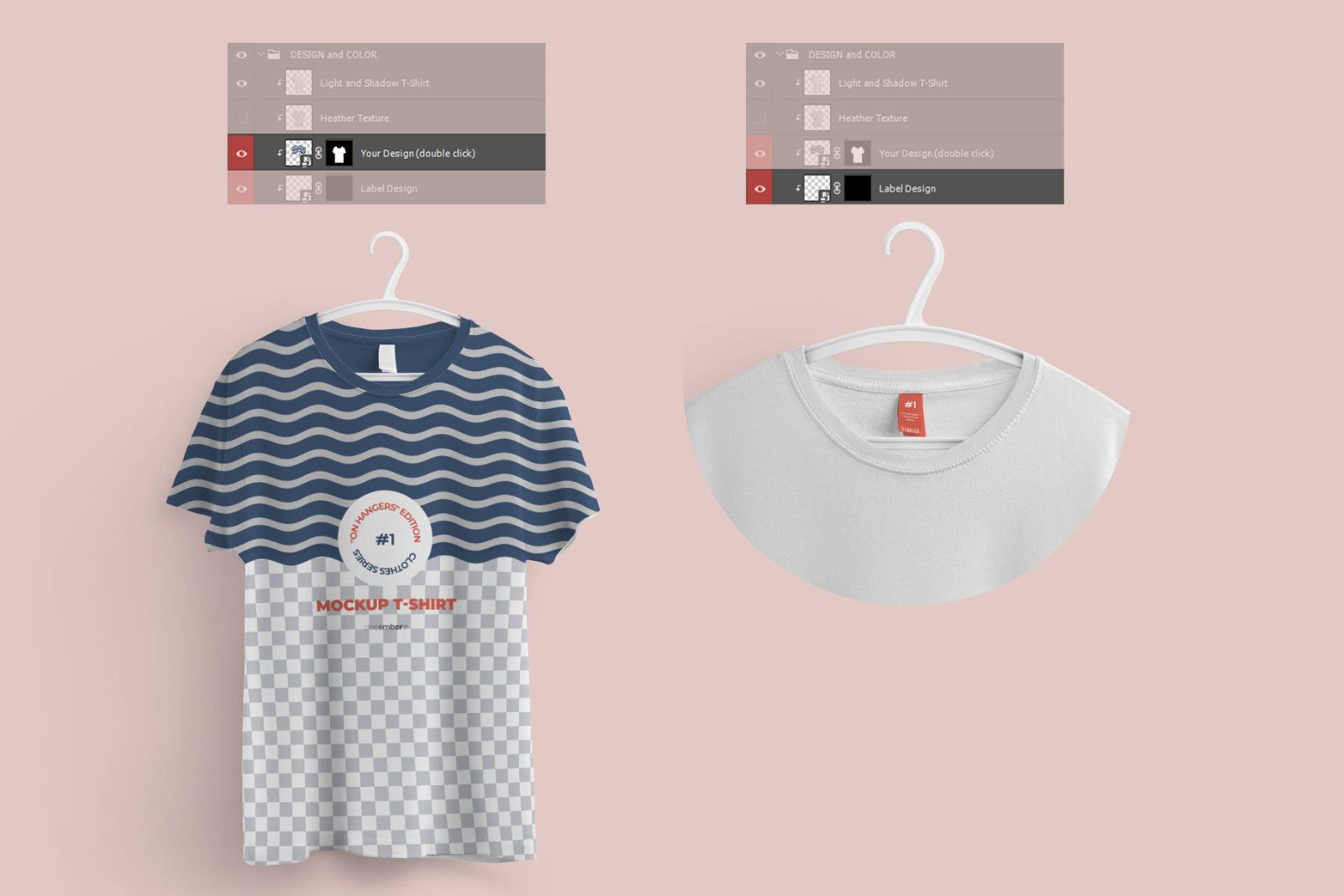 2 Mockups  T-shirts With 6 Different Hangers — image 7