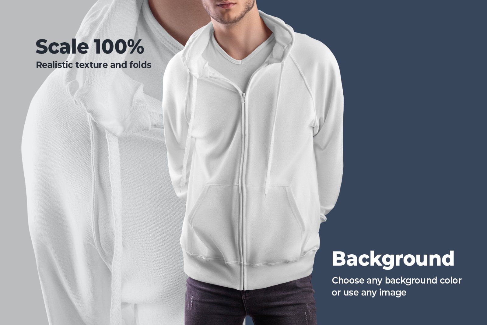 10 Men's Zip Hoodie Mockups — image 8