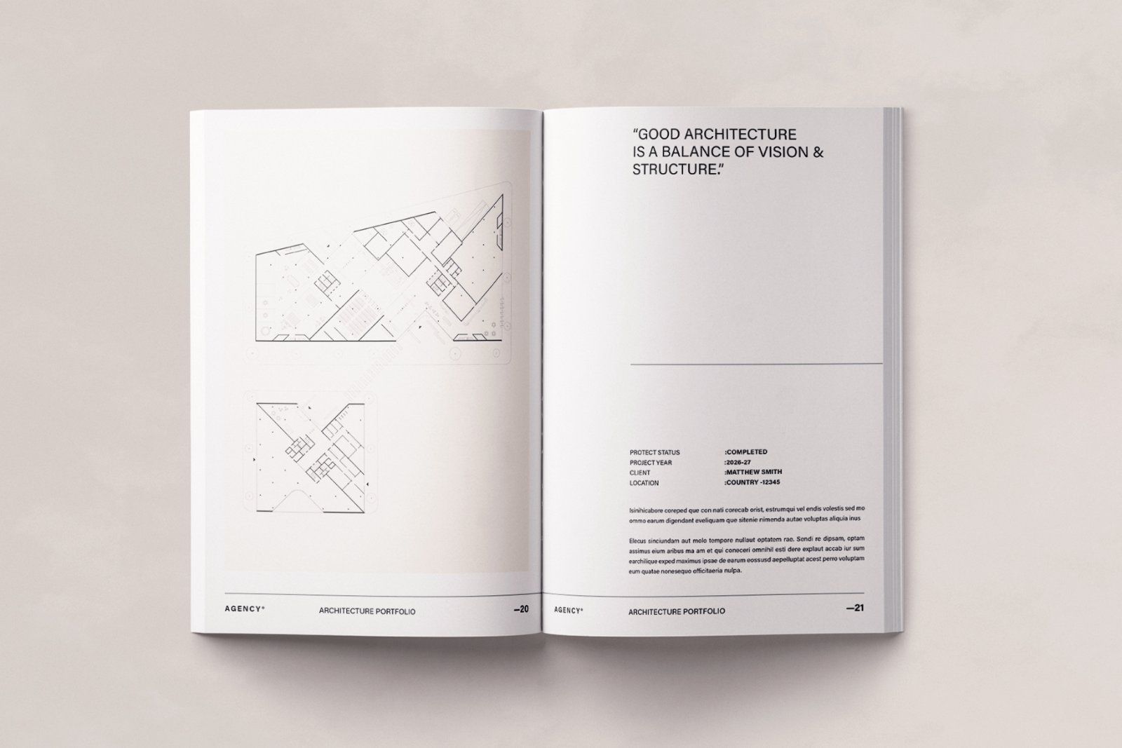 Architecture Sketch Design Portfolio Template