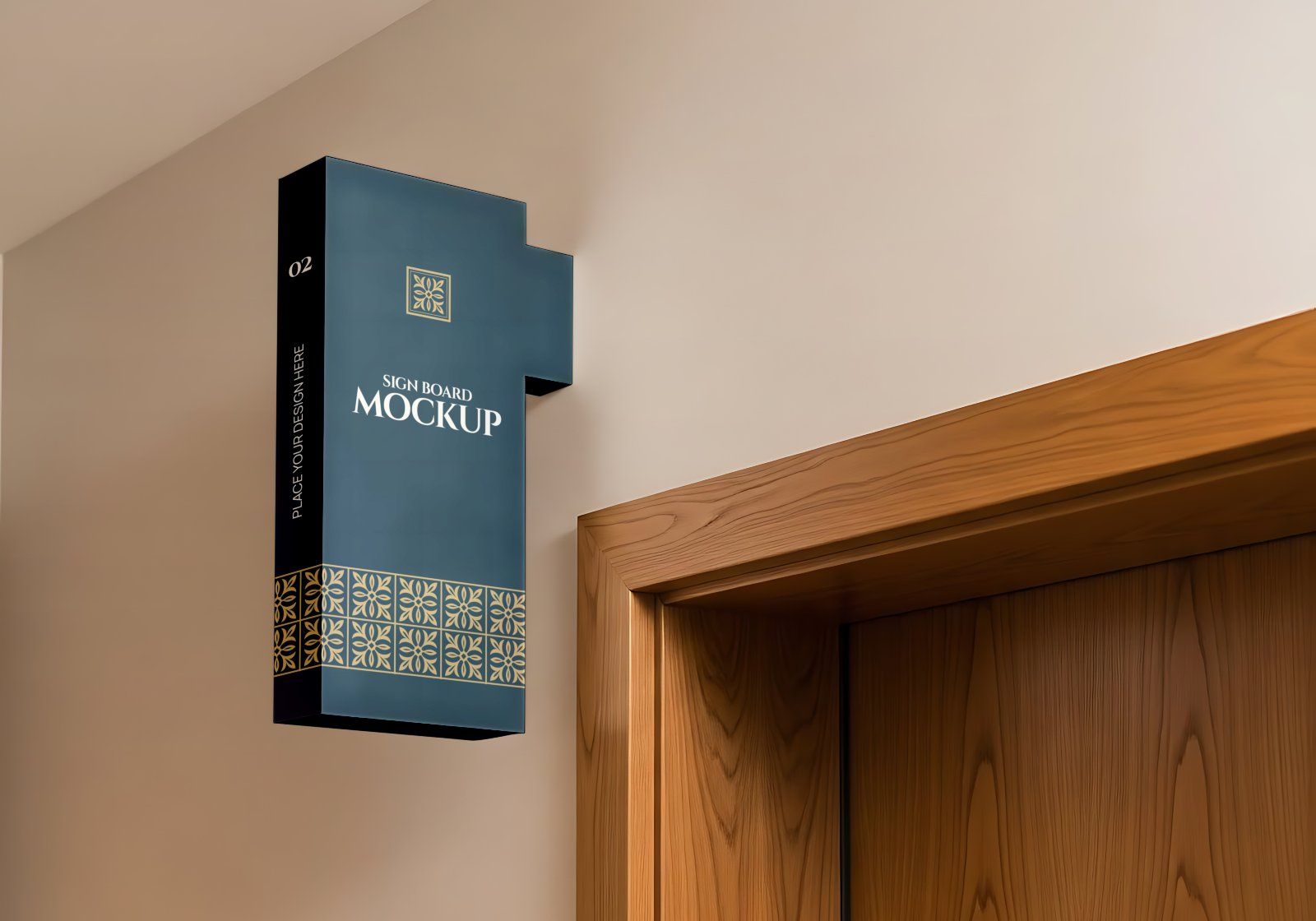 Premium Branding Blue Hotel Mockup V2