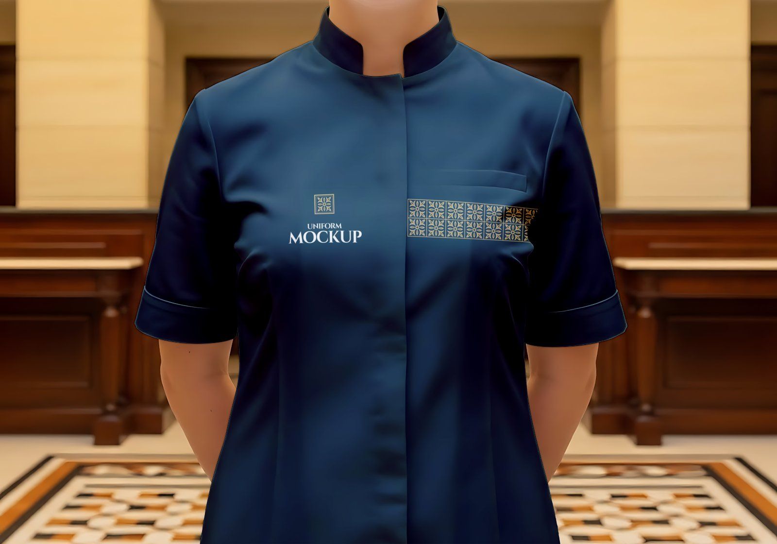 Premium Branding Blue Hotel Mockup V2