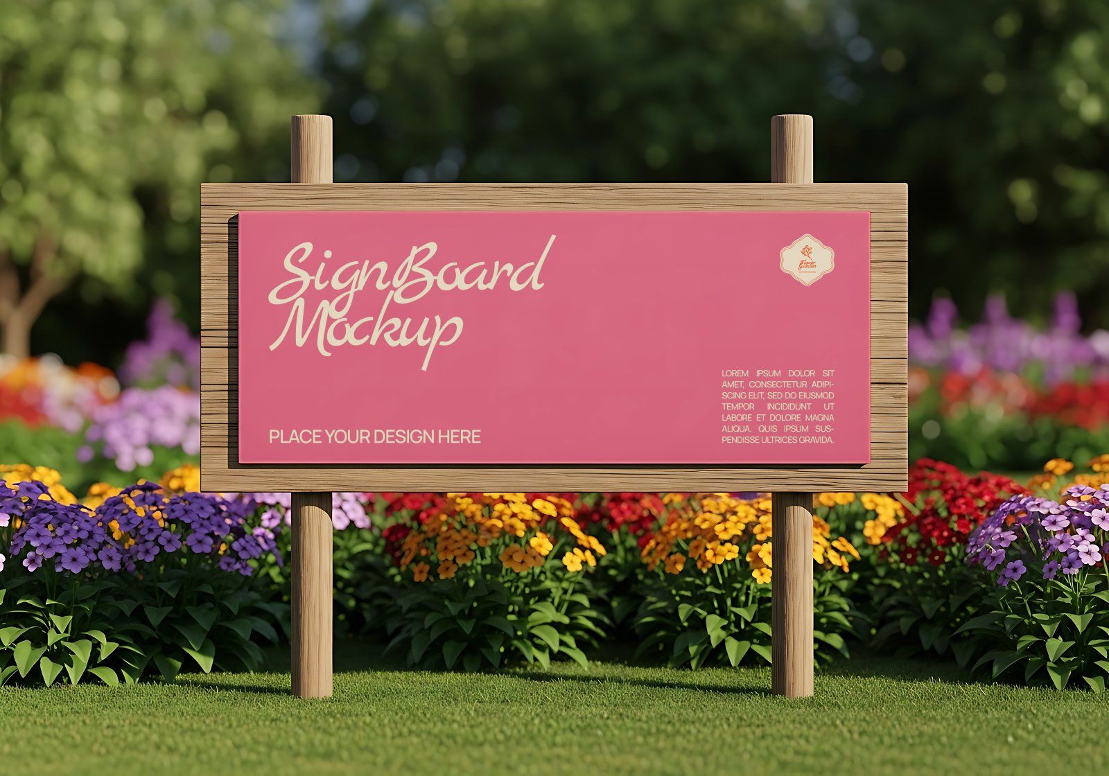 Premium Flower Garden Mockup Bundle PSD – Outdoor Branding & Floral Lifestyle Scenes