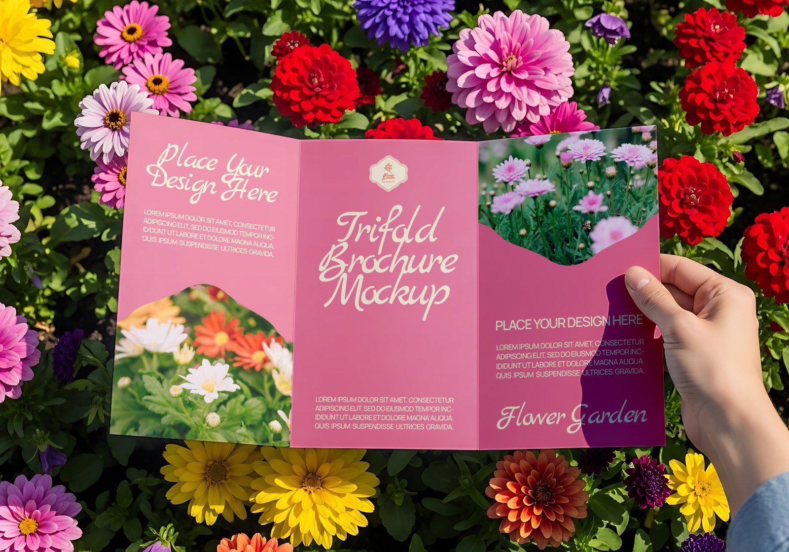 Premium Flower Garden Mockup Bundle PSD – Outdoor Branding & Floral Lifestyle Scenes