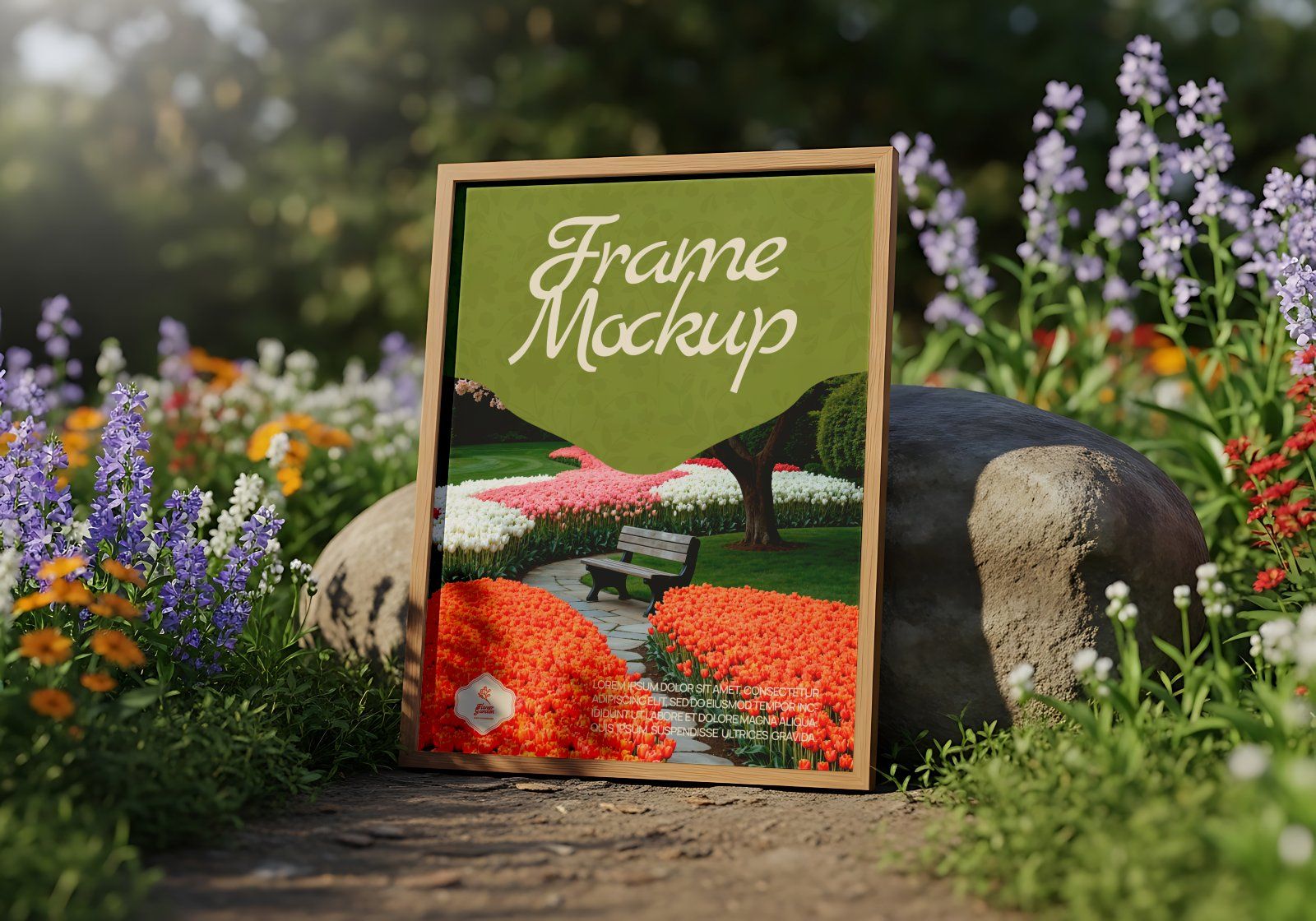 Premium Flower Garden Mockup Bundle PSD – Outdoor Branding & Floral Lifestyle Scenes