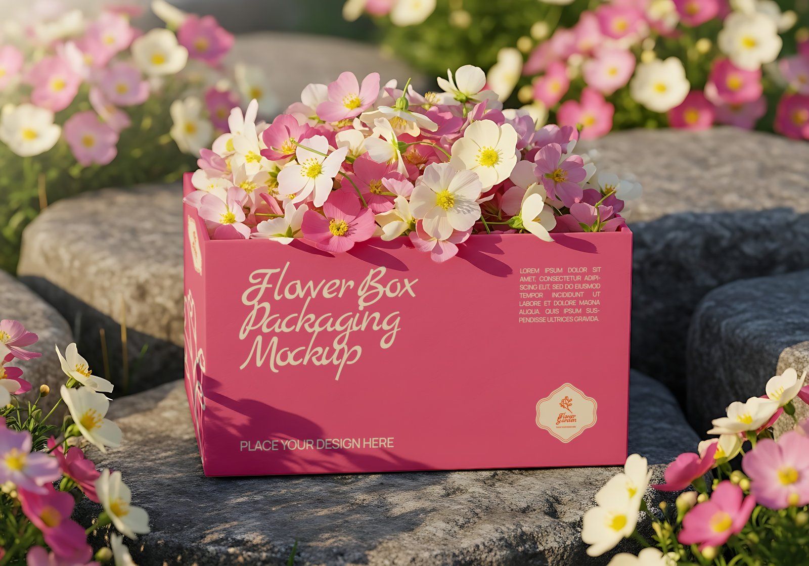 Premium Flower Garden Mockup Bundle PSD – Outdoor Branding & Floral Lifestyle Scenes