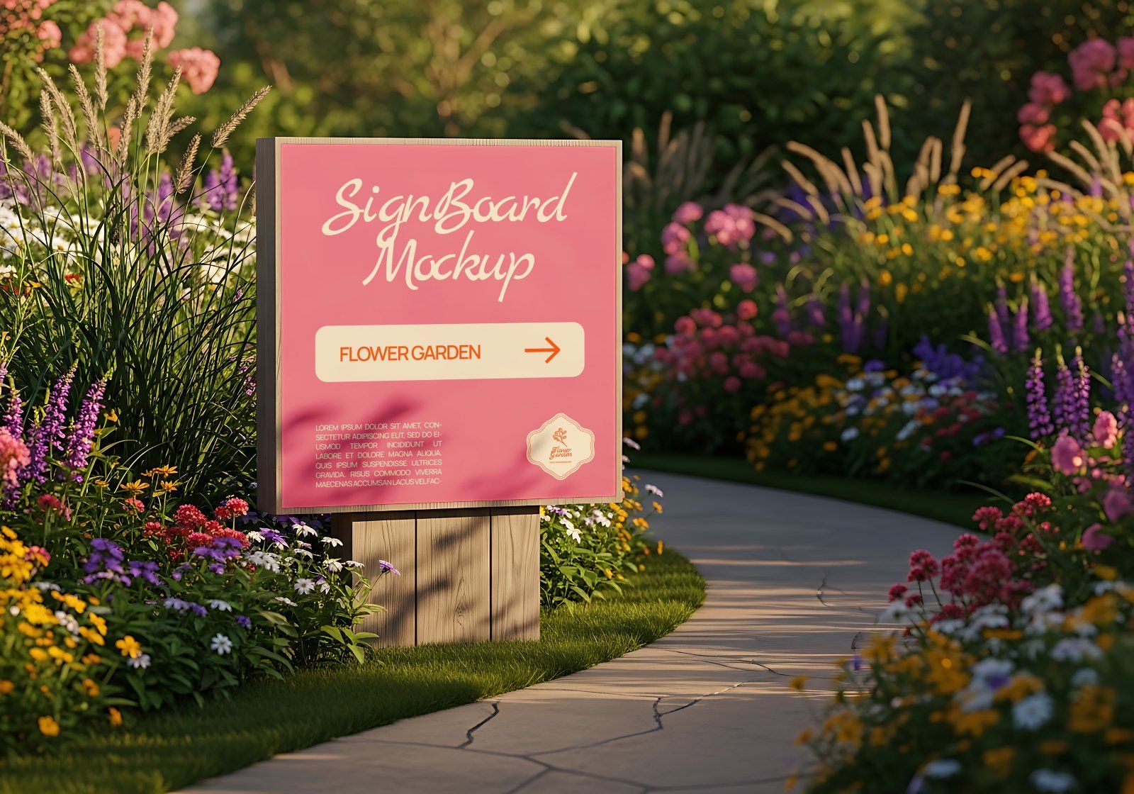 Premium Flower Garden Mockup Bundle PSD – Outdoor Branding & Floral Lifestyle Scenes