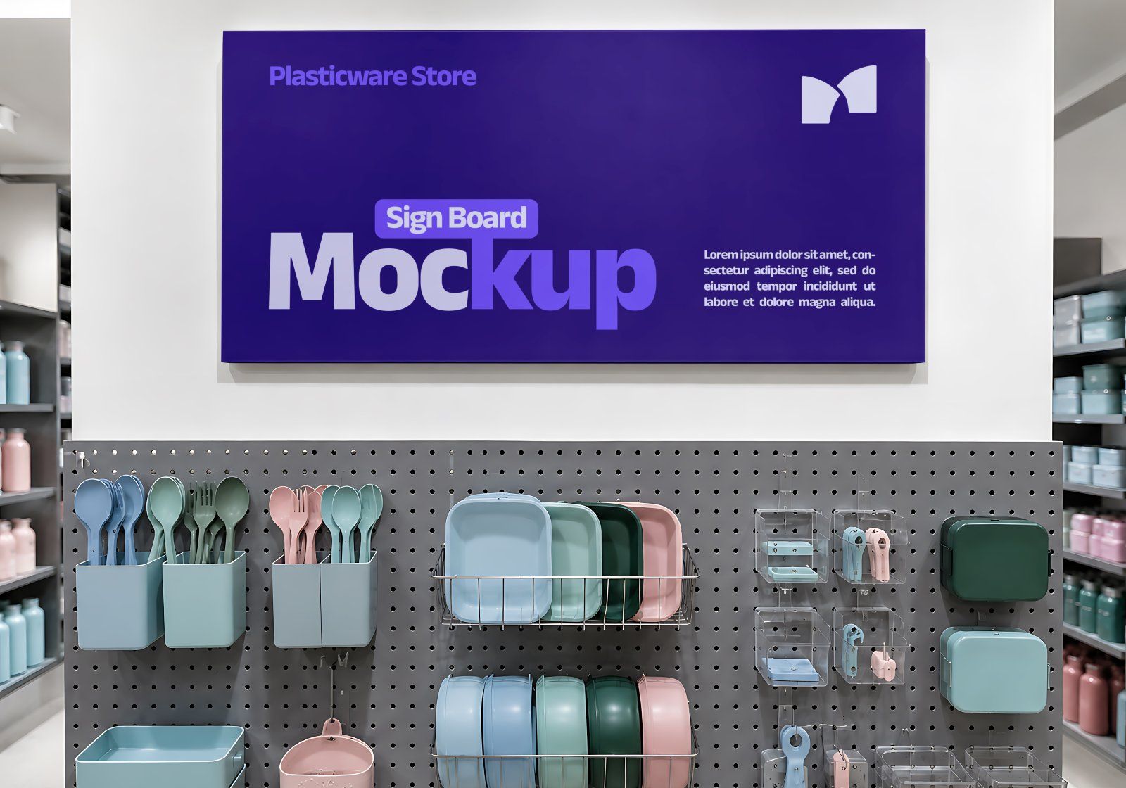 Premium Branding Plasticware Store Mockup