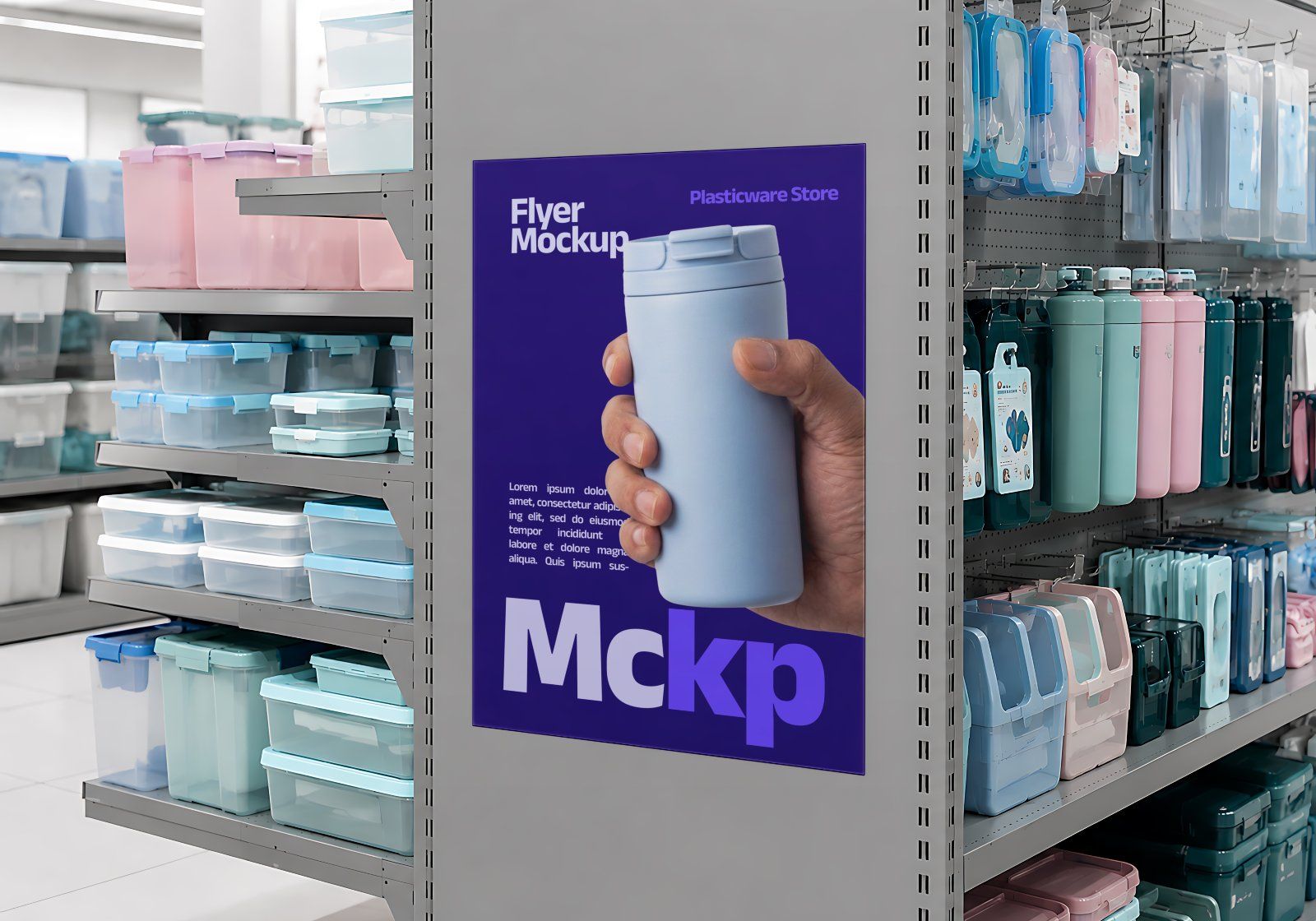 Premium Branding Plasticware Store Mockup