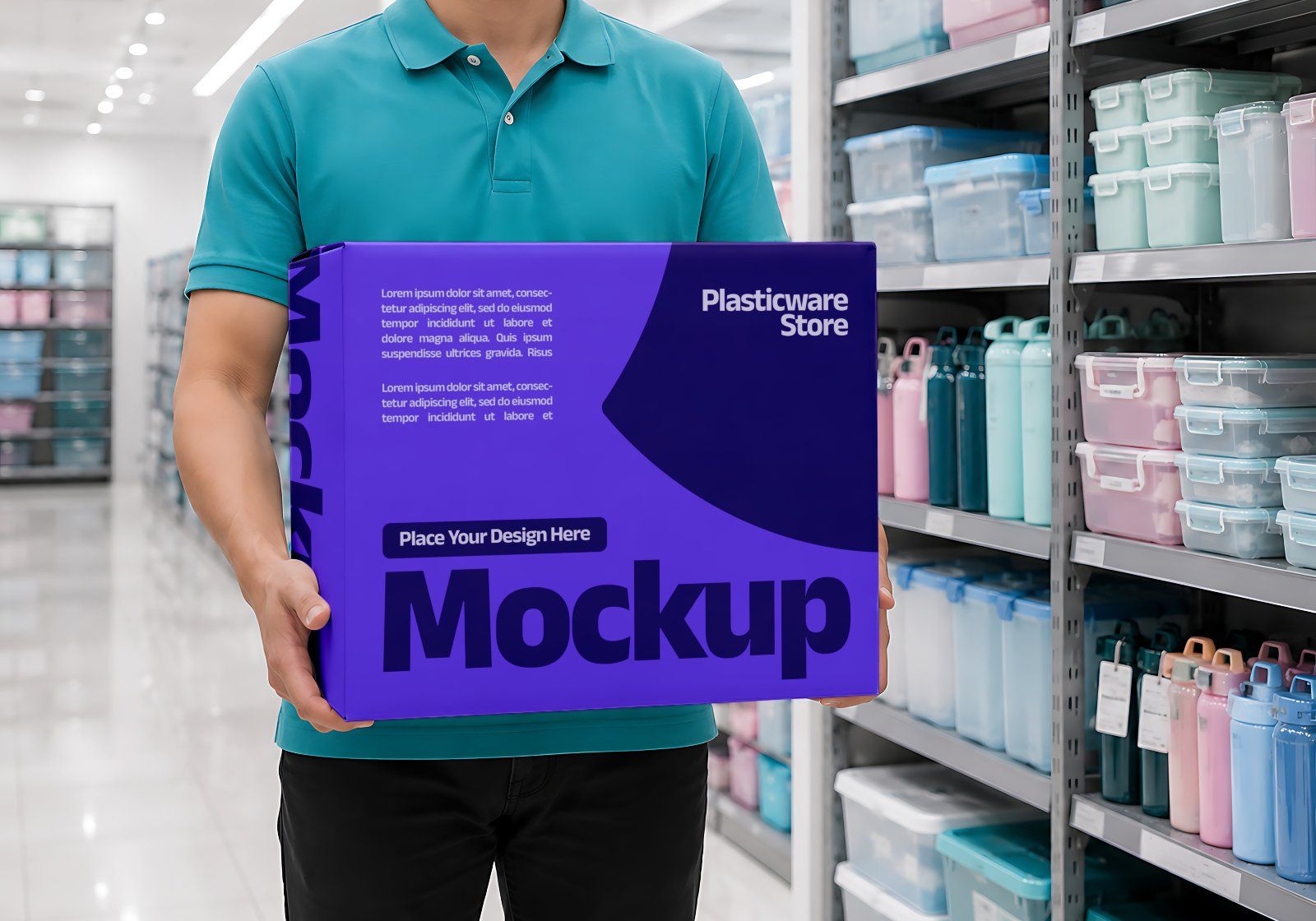 Premium Branding Plasticware Store Mockup