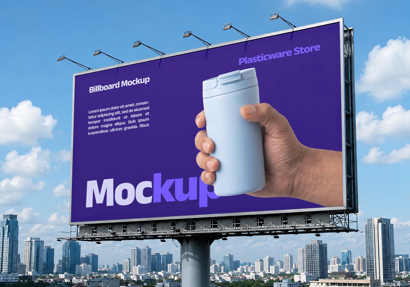 Premium Branding Plasticware Store Mockup