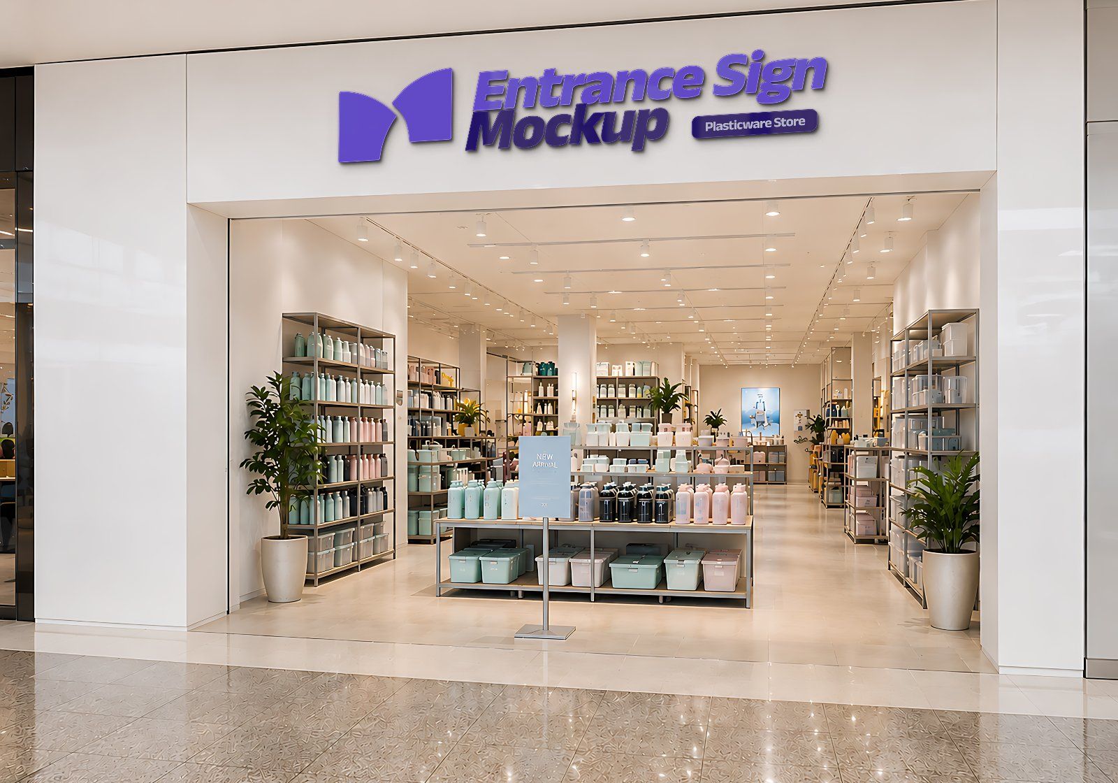 Premium Branding Plasticware Store Mockup
