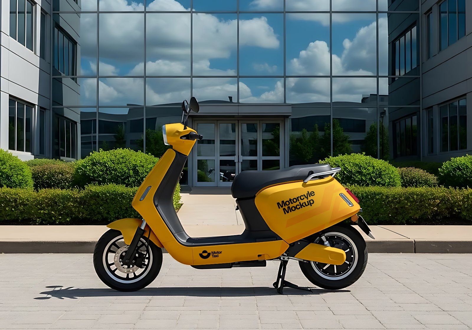 Premium Motorcycle Taxi Online Mockup