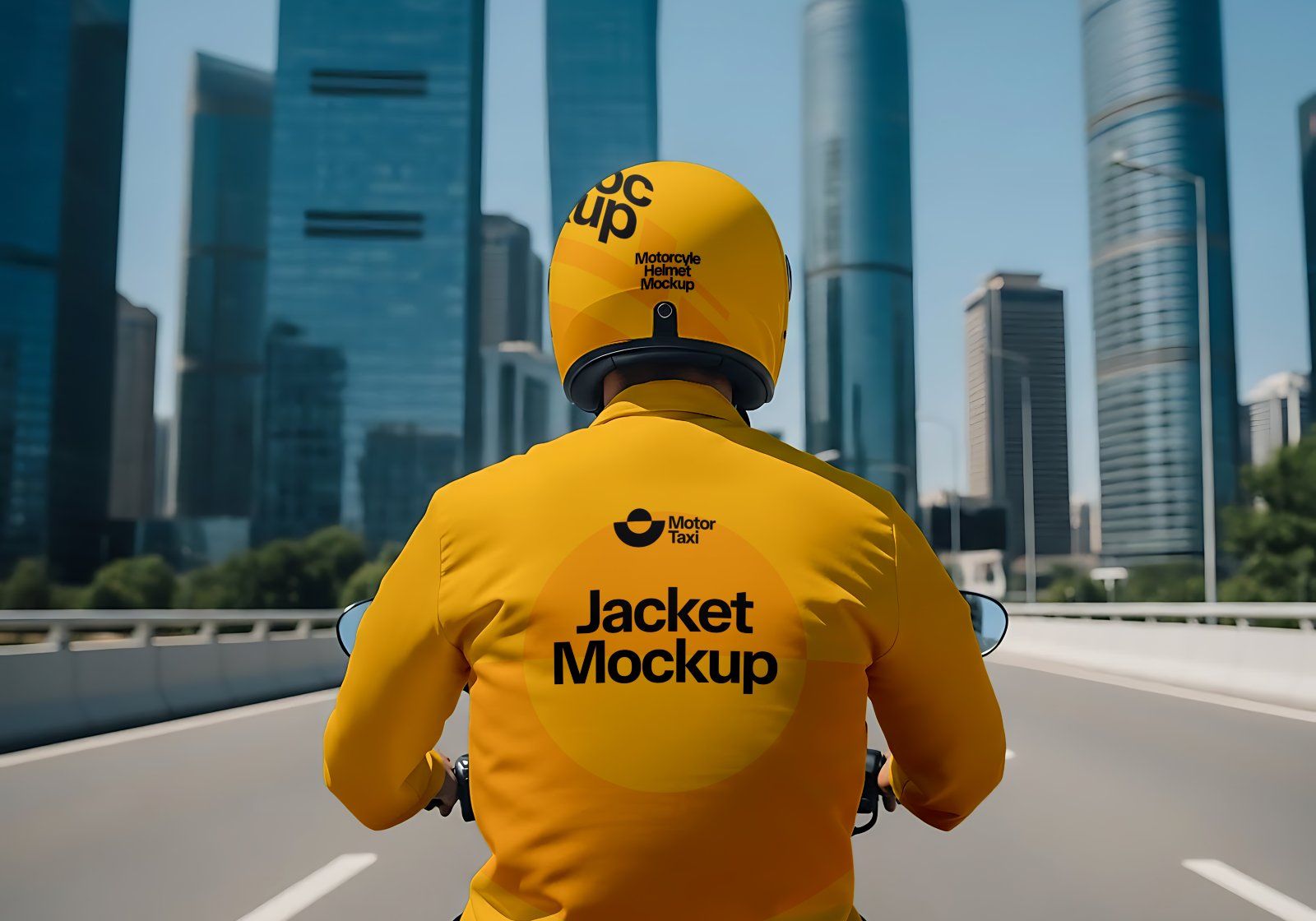 Premium Motorcycle Taxi Online Mockup