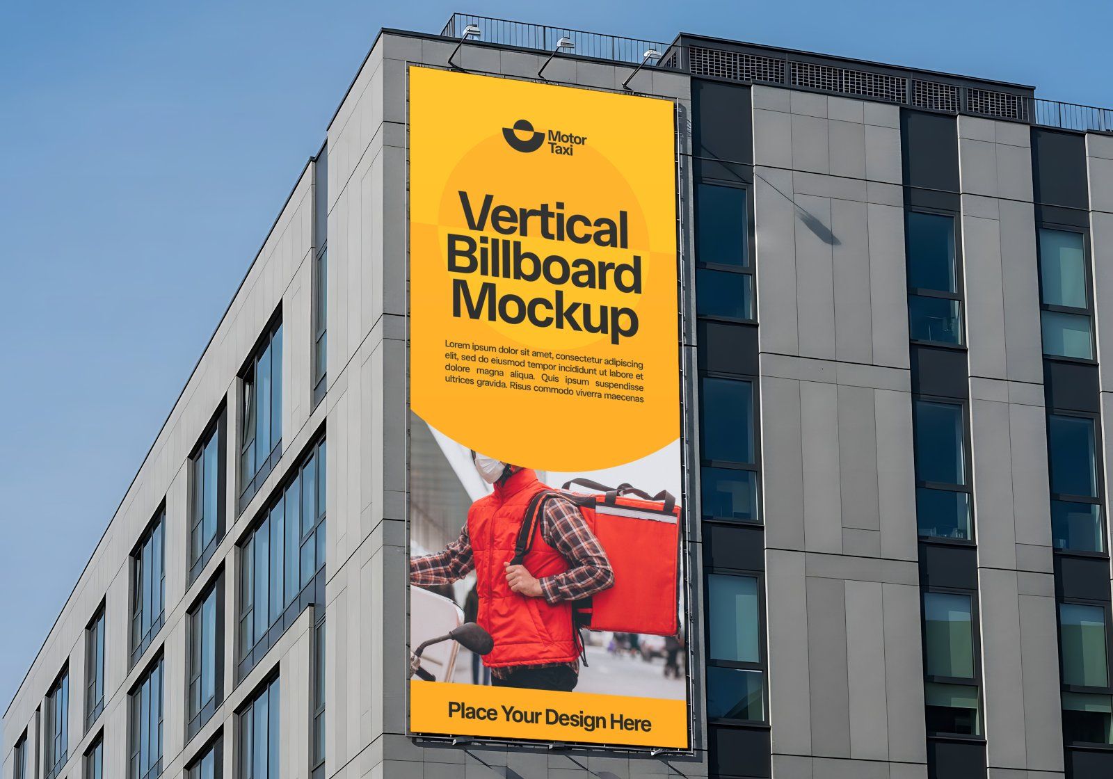 Premium Motorcycle Taxi Online Mockup