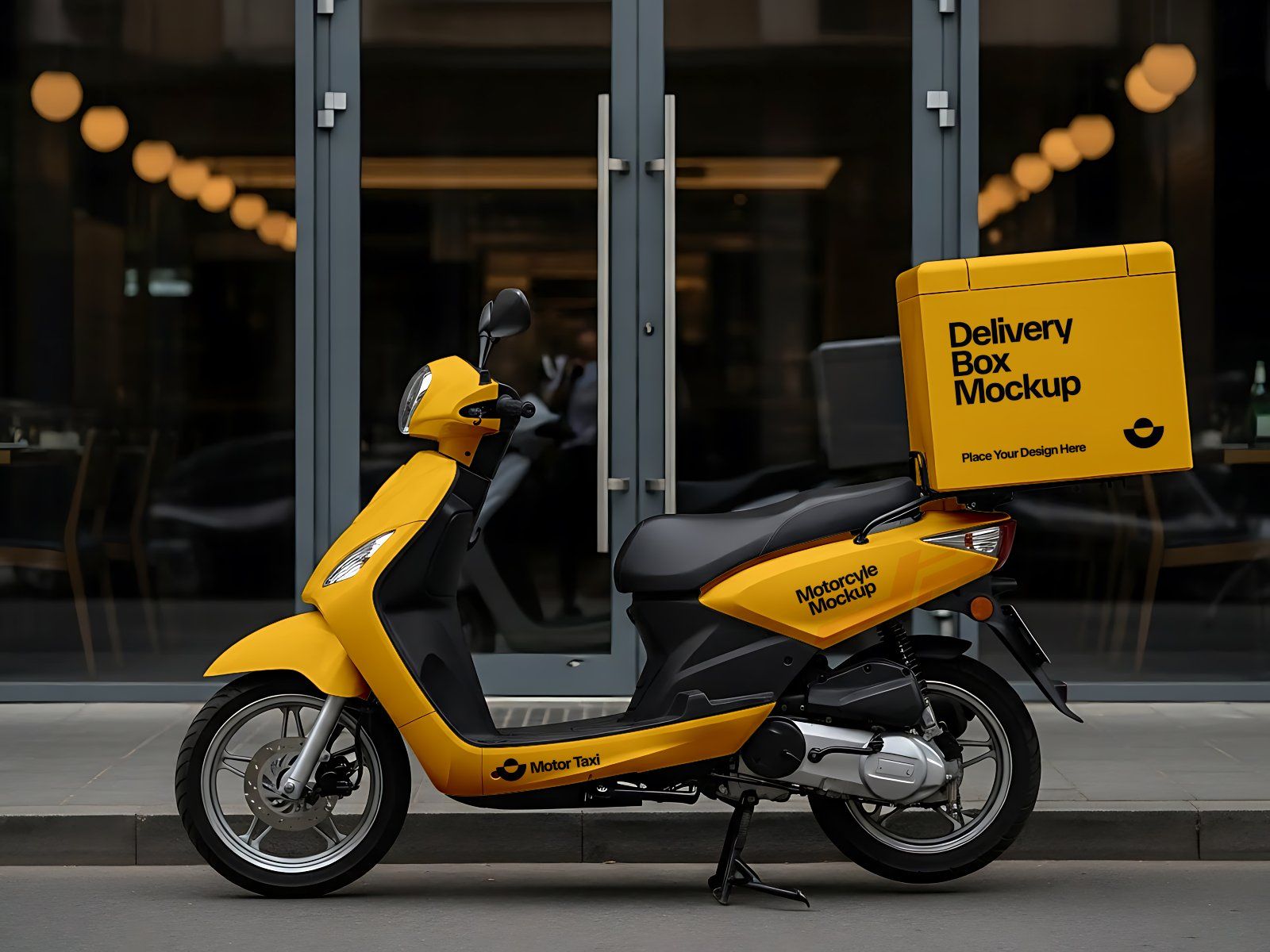 Premium Motorcycle Taxi Online Mockup